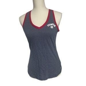 Champion Athletic Stripe V NeckTank Top Women's Medium